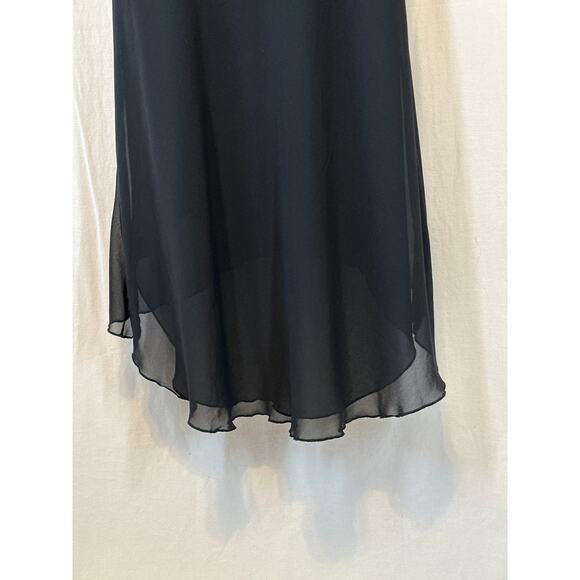 VTG CDC Dress Black 10 Sheer 2 Layers Asymmetrical Whimisgoth Dark Fairy - Picture 9 of 16